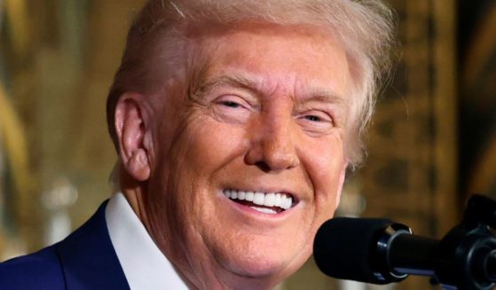 President Donald Trump speaks at Mar-a-Lago in Palm Beach, Florida, on Feb. 18.