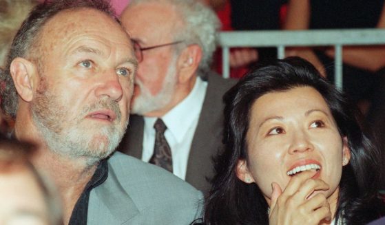 Actor Gene Hackman, left, and Betsy Arakawa, right, are pictured in June 1993.