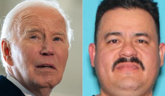 Carlos Jose Ayala Morales, right, an immigrant child sex offender released to ICE under President Joe Biden, left, has been charged with inappropriately touching a young girl.