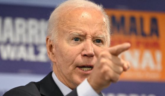 Then-President Joe Biden speaks during a Laborers' International Union of North America Get Out the Vote" kick-off event in Pittsburgh, Pennsylvania, on Oct. 26.