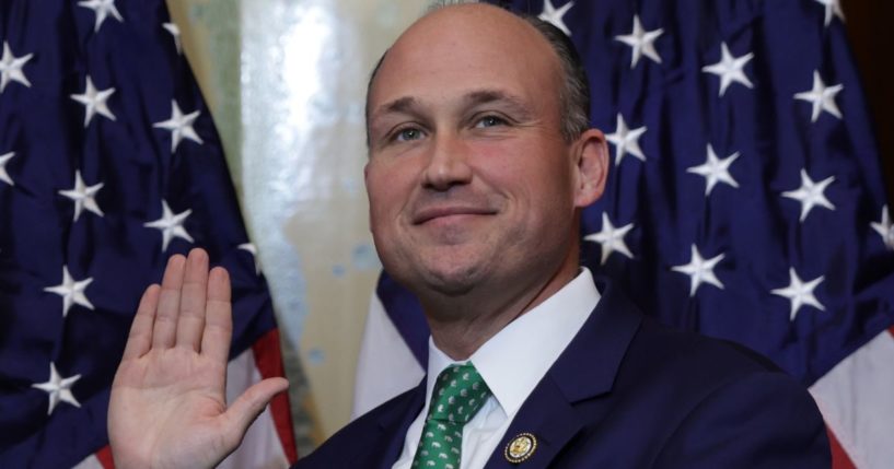 Rep. Nick Langworthy is sworn in at the U.S. Capitol in Washington, D.C., on Jan. 3.