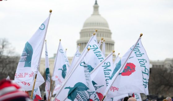 Pro-life protesters march past the U.S. Capitol to the Supreme Court in for the 52nd annual March For Life in Washington, D.C. on Jan. 24.