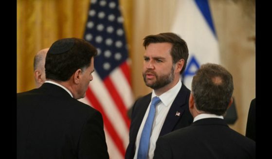 Vice President JD Vance speaks to Israeli officials in the East Room of the White House on Feb. 4, 2025 in Washington.