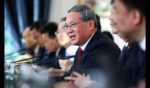 China's Premier Li Qiang speaks to New Zealand politicians during a June 13, 2024 visit between Chinese and New Zealand political leaders in Wellington.