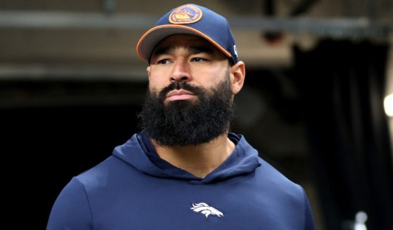 Denver Broncos outside linebackers coach Michael Wilhoite takes the field before an NFL football game against the Las Vegas Raiders in Lass Vegas, Nevada, on Jan. 7, 2024.