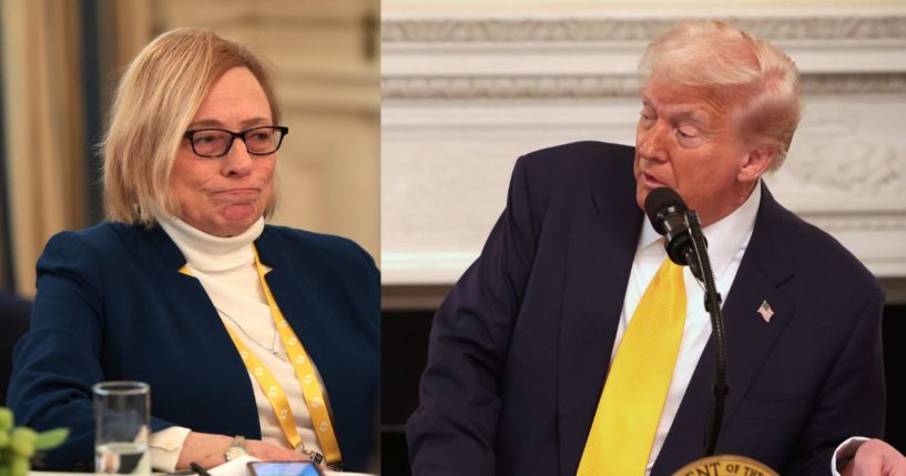 Maine Gov. Janet Mills and President Donald Trump sparred during a meeting of governors at the White House on Feb. 21, 2025, over men in women's sports.