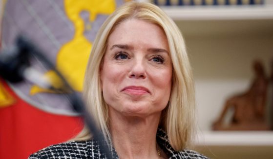 Pam Bondi waits to be sworn in as U.S. Attorney General in the Oval Office at the White House in Washington, D.C., on Wednesday.