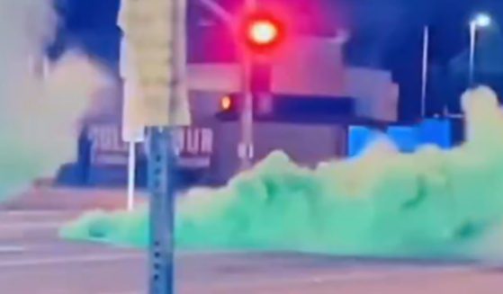 On Thursday night, police in Phoenix, Arizona, used a green chemical agent against ICE deportation protesters.