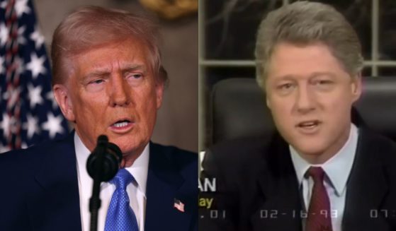 Composite image of President Donald Trump and former President Bill Clinton.