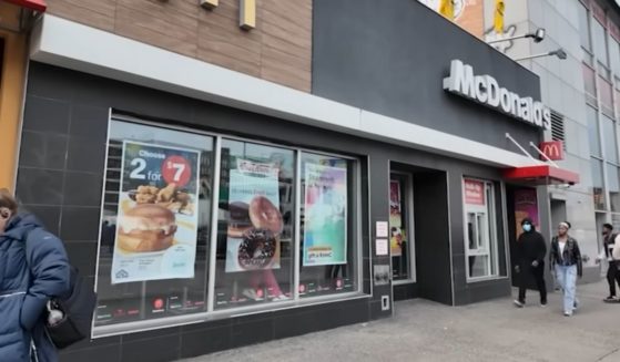 A McDonald's in Brooklyn, New York that now requires ID checks and only allows those 20 and younger if they are with an adult or parent.