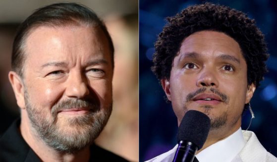 After Sunday’s woke Grammys, hosted by Trevor Noah, right, comedian Ricky Gervais, left, took to X to chastise the entertainment elite.