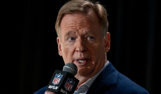 NFL commissioner Roger Goodell speaks during a news conference at Caesars Superdome in New Orleans, Louisiana, on Monday.