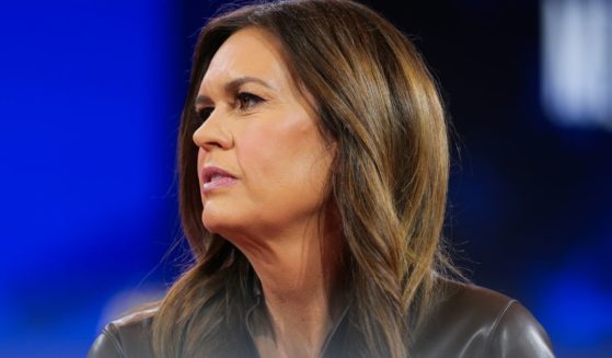 Gov. Sarah Huckabee Sanders speaks during the Conservative Political Action Conference in Oxon Hill, Maryland, on Saturday.