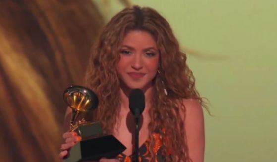 Shakira was one of several celebrities that used the stage at the Grammys on Sunday to promote leftist causes, like illegal immigration.