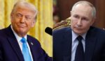 Vladimir Putin's, right, Russia has responded strongly after President Donald Trump, left, announced a plan for a missile defense system in the U.S.