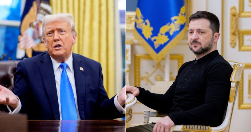 On Wednesday, President Donald Trump, left, and Ukrainian President Volodymyr Zelenskyy, right, had a phone call in which Zelenskyy warned Trump not to talk to Putin because he was just providing lip-service. However, Trump told him this was the only way to save Ukraine and end the war.