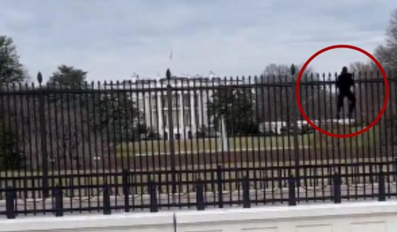 On Monday, video captured a man, circled, climbing the fence outside the White House in an attempt to cross the barricade before climbing back down and getting arrested.