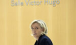 French far-right leader Marine Le Pen arrives at the courtroom for the trial over the suspected embezzlement of European Parliament funds in Paris, France, on Nov. 6, 2024.