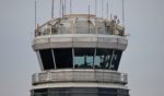 Air traffic controllers work inside the control tower of Reagan National Airport in Arlington, Virginia, on Jan. 30.