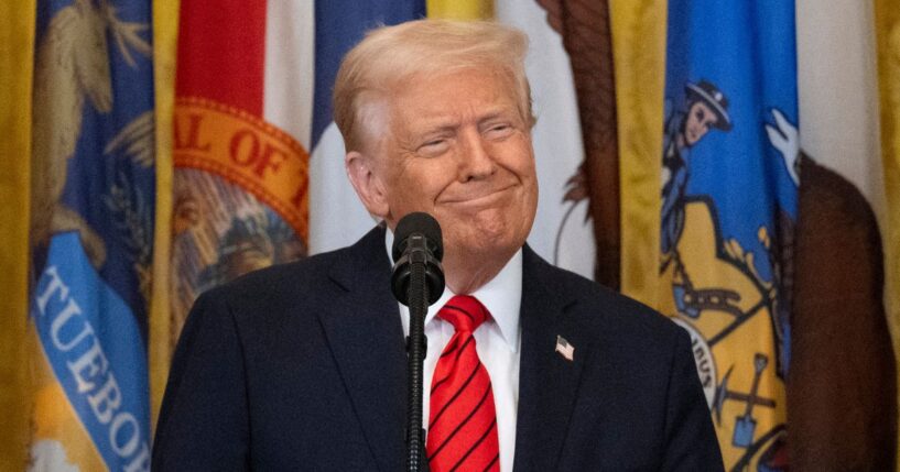 President Donald Trump speaks Thursday in the East Room of the White House in Washington, D.C.Trump signed an order aimed at shutting down the Department of Education.