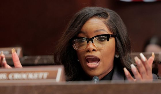 Rep. Jasmine Crockett, a Democrat from Texas, speaks during a hearing at the Capitol in Washington, D.C. in a file photo dated Feb. 26