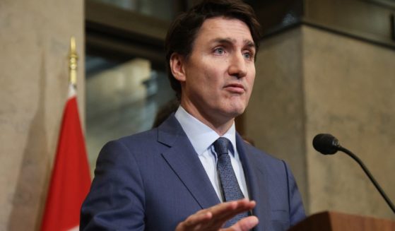 Canada's Prime Minister Justin Trudeau speaks during a news conference Tuesday about the U.S. tariffs against Canada.