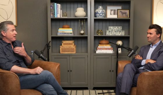 Last week Charlie Kirk, right, appeared on the first episode of Gov. Gavin Newsom's, left, podcast, and Kirk now has a warning for conservatives going into the 2028 election.