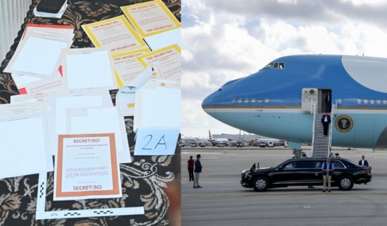 A composite image of documents taken during the raid on Mar-a-Lago and Air Force One.