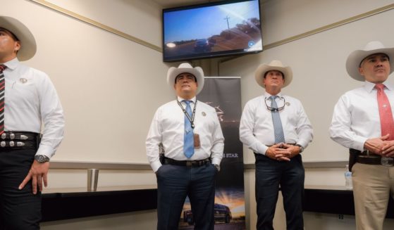 Texas Rangers of Company "D" at a community event celebrating the bicentennial of the Texas Rangers at the Texas Department of Public Safety building in Weslaco, Texas, USA on Friday, October 20, 2023.