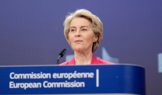 President of the European Commission, Ursula von der Leyen talks to media in the Berlaymont, the EU Commission headquarters on March 9, 2025 in Brussels, Belgium.