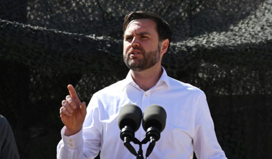 U.S. Vice President JD Vance (C) speaks as Defense Secretary Pete Hegseth (L) and Director of National Intelligence Tulsi Gabbard look on during a visit to the U.S.-Mexico border on March 05, 2025 in Eagle Pass, Texas.