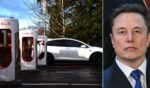 Vandals in several states have attacked Tesla dealerships and charging stations in apparent anger at Tesla CEO and Department of Government Efficiency director Elon Musk, right.