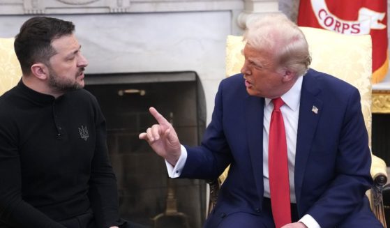 President Donald Trump and Ukrainian President Volodymyr Zelensky meet in the Oval Office at the White House on Feb. 28, 2025, in Washington, D.C.