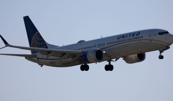 A United Airlines Boeing 737 MAX 9 approaches San Diego International Airport for a landing from San Francisco on Dec. 20.