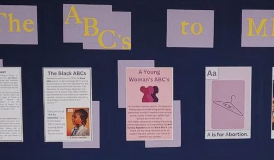 West Springfield High School in Fairfax County, Virginia, put up a woke alphabet display for students.