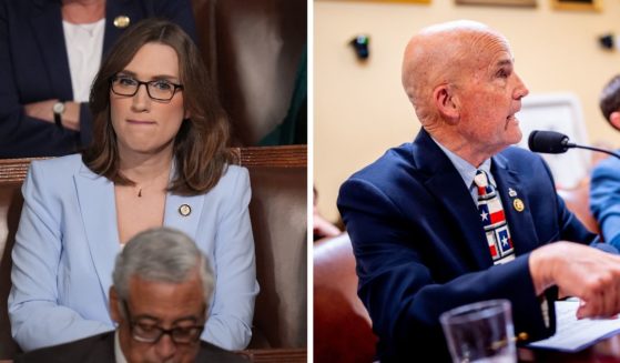 (L) Rep. Sarah McBride (D-DE) listens as the House votes for Speaker of the House on the first day of the 119th Congress in the House Chamber of the U.S. Capitol Building on January 03, 2025 in Washington, DC. (R) Rep. Keith Self (R-TX) speaks before a House Rules Committee hearing to discuss a bill that would sanction the International Criminal Court (ICC), on Capitol Hill on June 3, 2024 in Washington, DC.