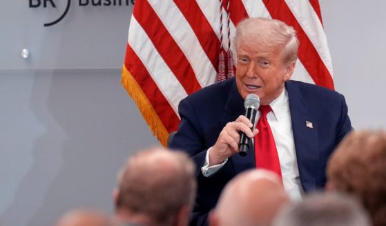 U.S. President Donald Trump delivers remarks at the Business Roundtable's quarterly meeting at the Business Roundtable headquarters on March 11, 2025 in Washington, DC.