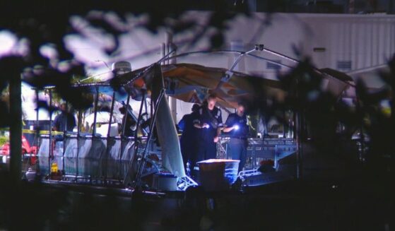 Police investigate a ferry after a boat crashed into it in Clearwater, Florida, on Sunday night, killing one person and injuring several others.