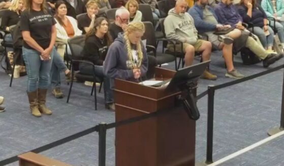 Celeste Diest, a 17-year-old student-athlete, spoke at a Lucia Mar Unified School District meeting on April 15, tearfully recounting her experience with a male student in a locker room.