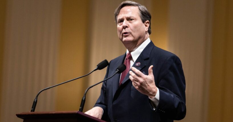 Rep. Donald Norcross, a New Jersey Democrat, is seen in a 2022 photo. Norcross remains hospitalized after falling ill earlier this month.