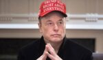 Elon Musk looks on during a Cabinet Meeting in the Cabinet Room of the White House in Washington, D.C., on March 24.
