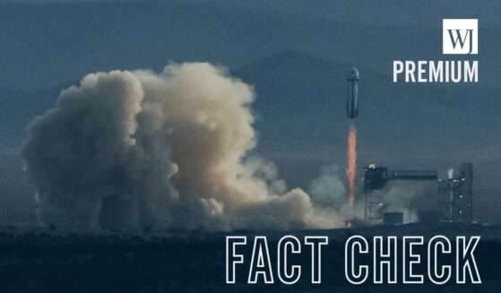 Blue Origin's New Shepard rocket carrying Aisha Bowe, Amanda Nguyn, Kerianne Flynn, Gayle King, Katy Perry, and Lauren Sánchez lifts off from Launch Site One in Van Horn, Texas, on April 14.