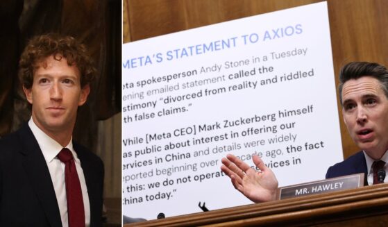 Sen. Josh Hawley, right, a Missouri Republican, said he has written to Meta CEO Mark Zuckerberg concerning allegations that his company shared U.S. citizens' data with China.