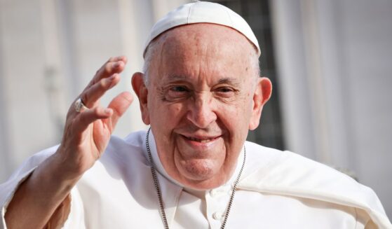 Pope Francis greets faithful during his weekly general audience at St. Peter's Square in the Vatican on Sept. 13, 2023.