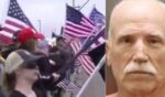 Christopher Talbot, right, was arrested in Idaho for allegedly hitting a pro-Trump counterprotester with his vehicle on Saturday.