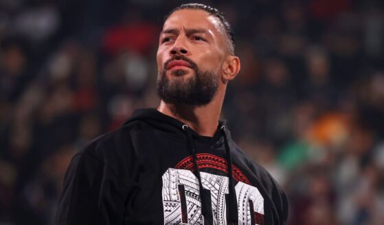 Roman Reigns looks on from the ring during WWE SmackDown in New York City on Nov. 1.