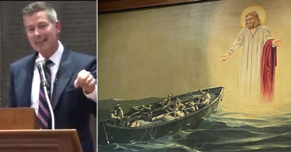 Watch: Military Academy Goes Wild When Trump Official Reveals Plans for Jesus Painting That Biden Admin Hid