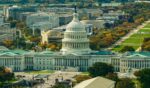 The U.S. Capitol is pictured from a helicopter.