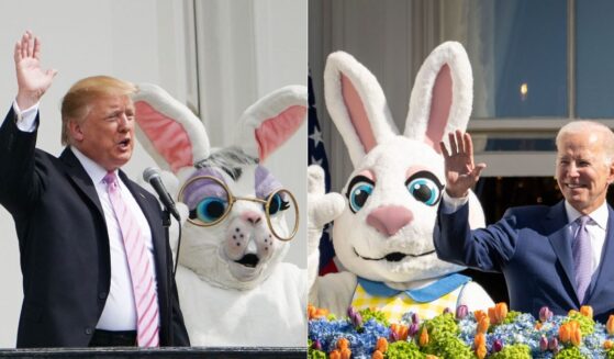 When comparing the Easter speeches of President Donald Trump, left, and President Joe Biden, right, it's clear the two leaders view the reason for the holiday very differently, with only Trump highlighting the importance of Jesus' death saving us from our sins.