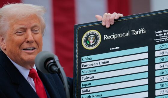 President Donald Trump speaks during a “Make America Wealthy Again” trade announcement event in the Rose Garden at the White House on April 2 in Washington, D.C.
